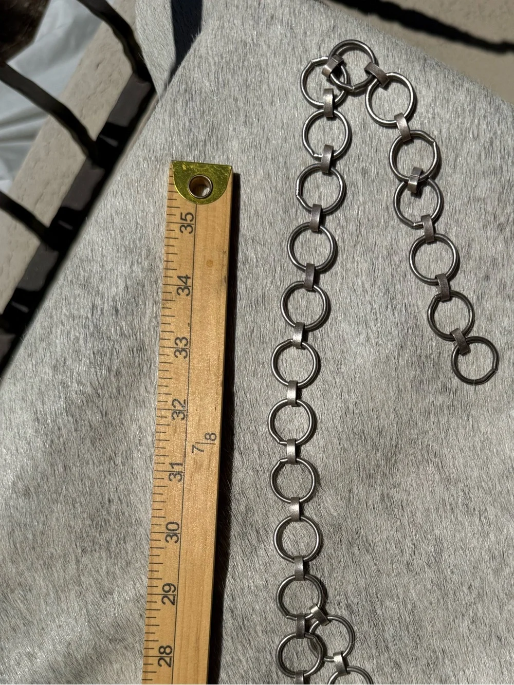 Vintage belt metal heavy - estate item - rare find - silver tone - adjustable **